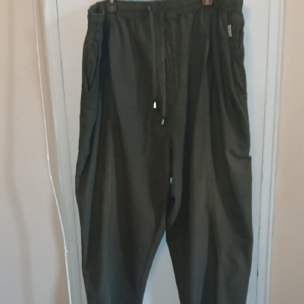 Forelli Womens 22-24-  Olive Green Pants- Draw String